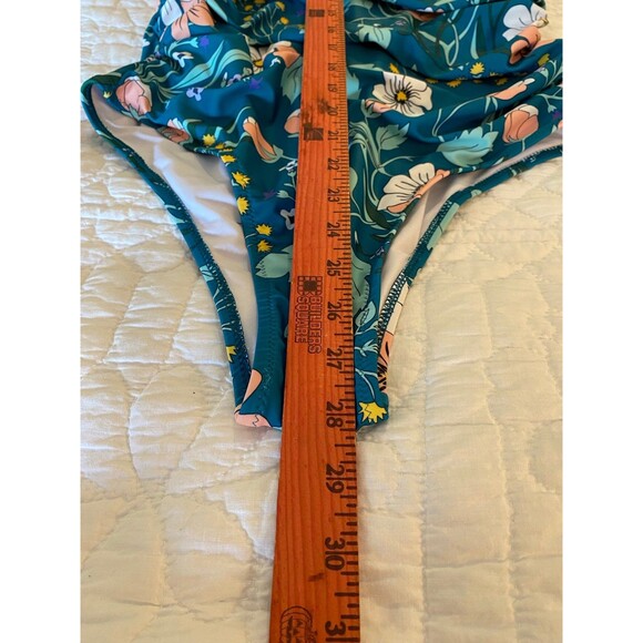 Beach Sissi  One Piece Swimsuit Plus Size XL Turquoise Tropical Swimsuit Pool - Picture 9 of 10